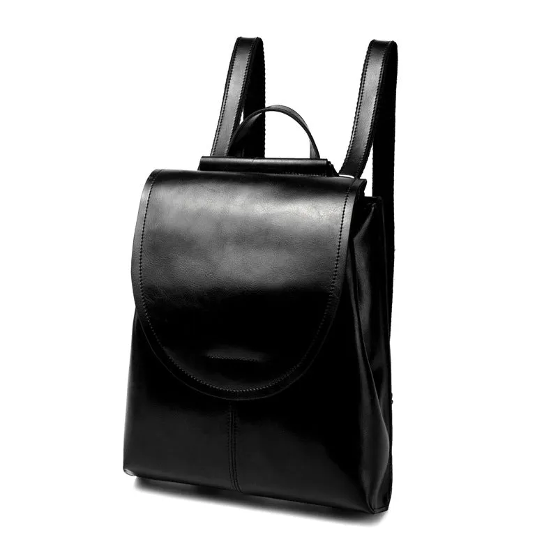Top Grain Leather Backpack Women City Backpack Natural Cowhide Leather Travel Backpack Stylish Shoulder Bag Christmas Gift SX2612-1