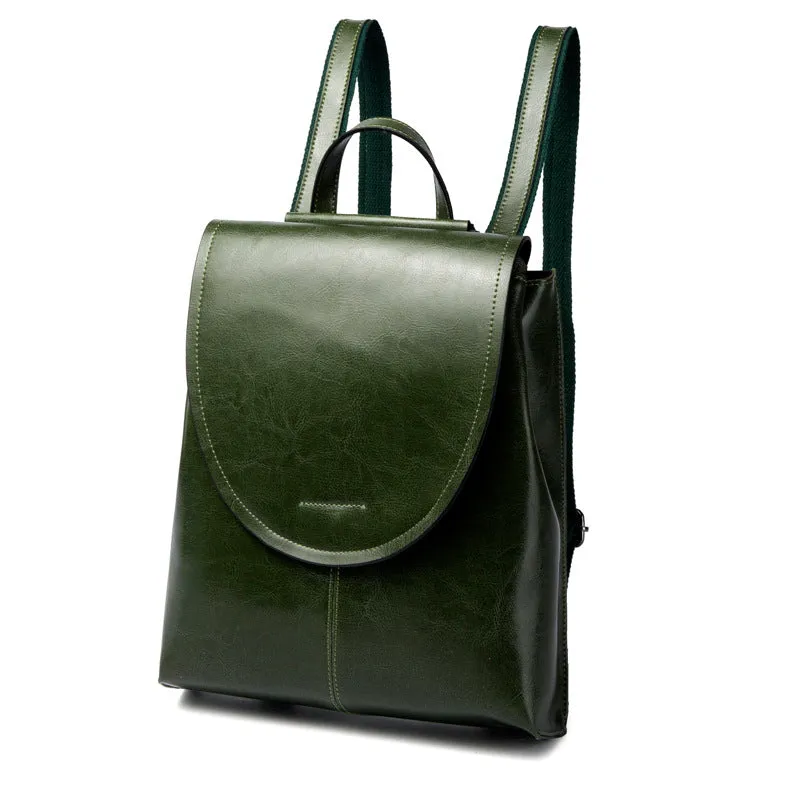 Top Grain Leather Backpack Women City Backpack Natural Cowhide Leather Travel Backpack Stylish Shoulder Bag Christmas Gift SX2612-1