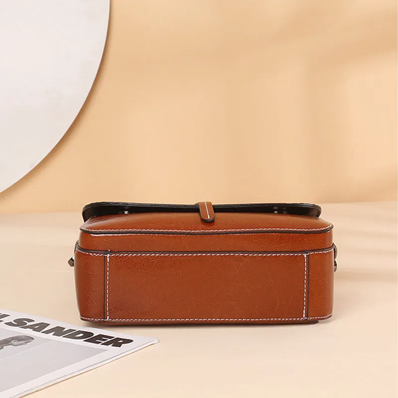 Top Grain Leather Croc Embossed Crossbody Bag Women Leather Shoulder Bag Vintage Style Natural Cowhide Messenger Bag Christmas Gift For Her SX2318