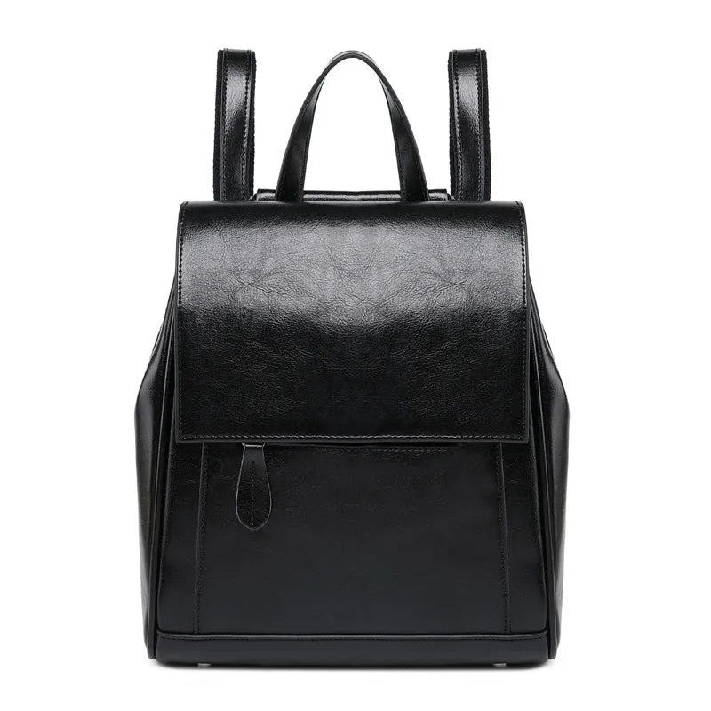 Top Grain LeatherWomen's Top Grain Leather Backpack  Stylish Leather Rucksack Ladies Leather Travel Backpacks Christmas Gift For Her
