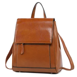 Top Grain LeatherWomen's Top Grain Leather Backpack  Stylish Leather Rucksack Ladies Leather Travel Backpacks Christmas Gift For Her