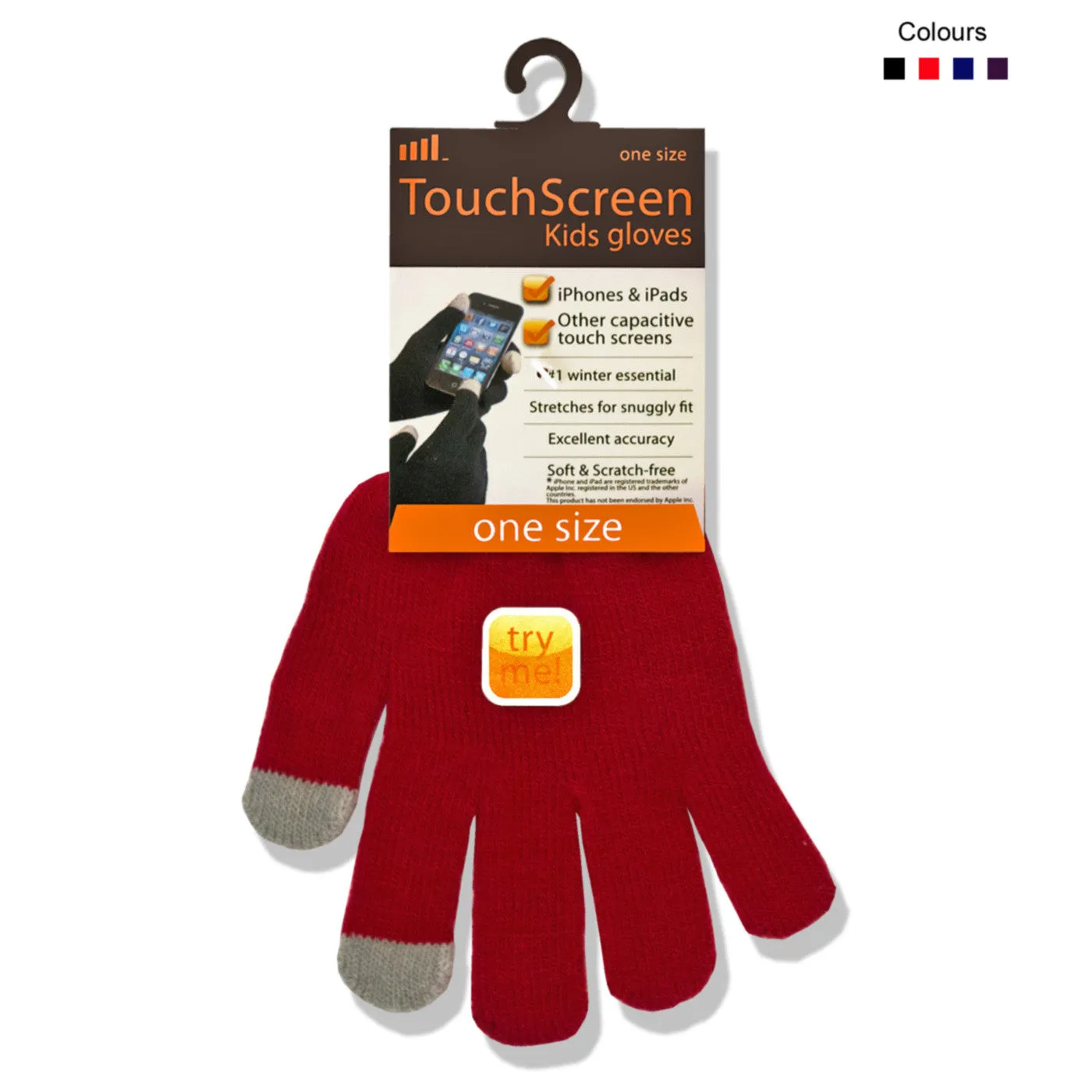 Touchscreen Gloves for Kids Assorted 4-6 Years