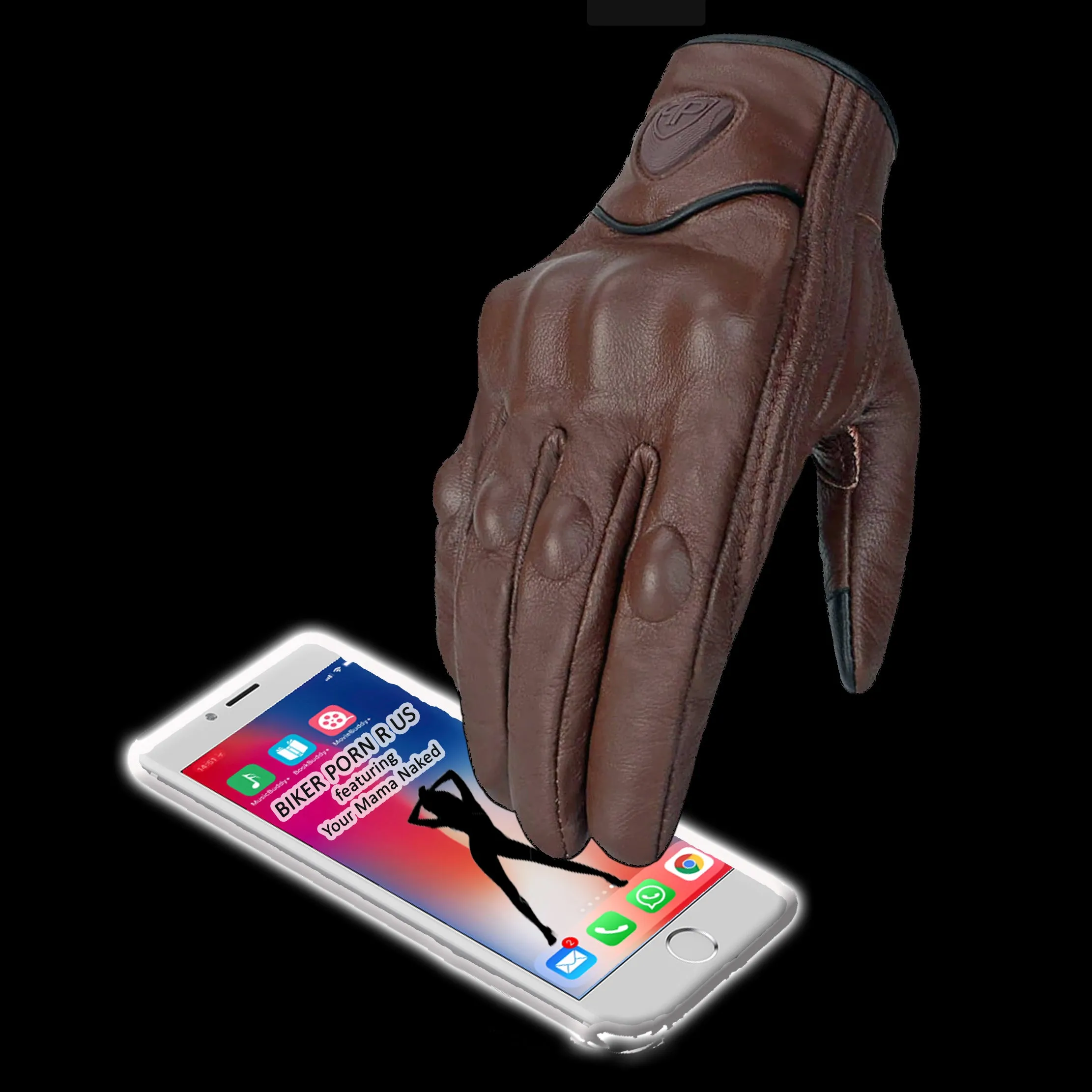 Touchscreen Leather Riding Gloves
