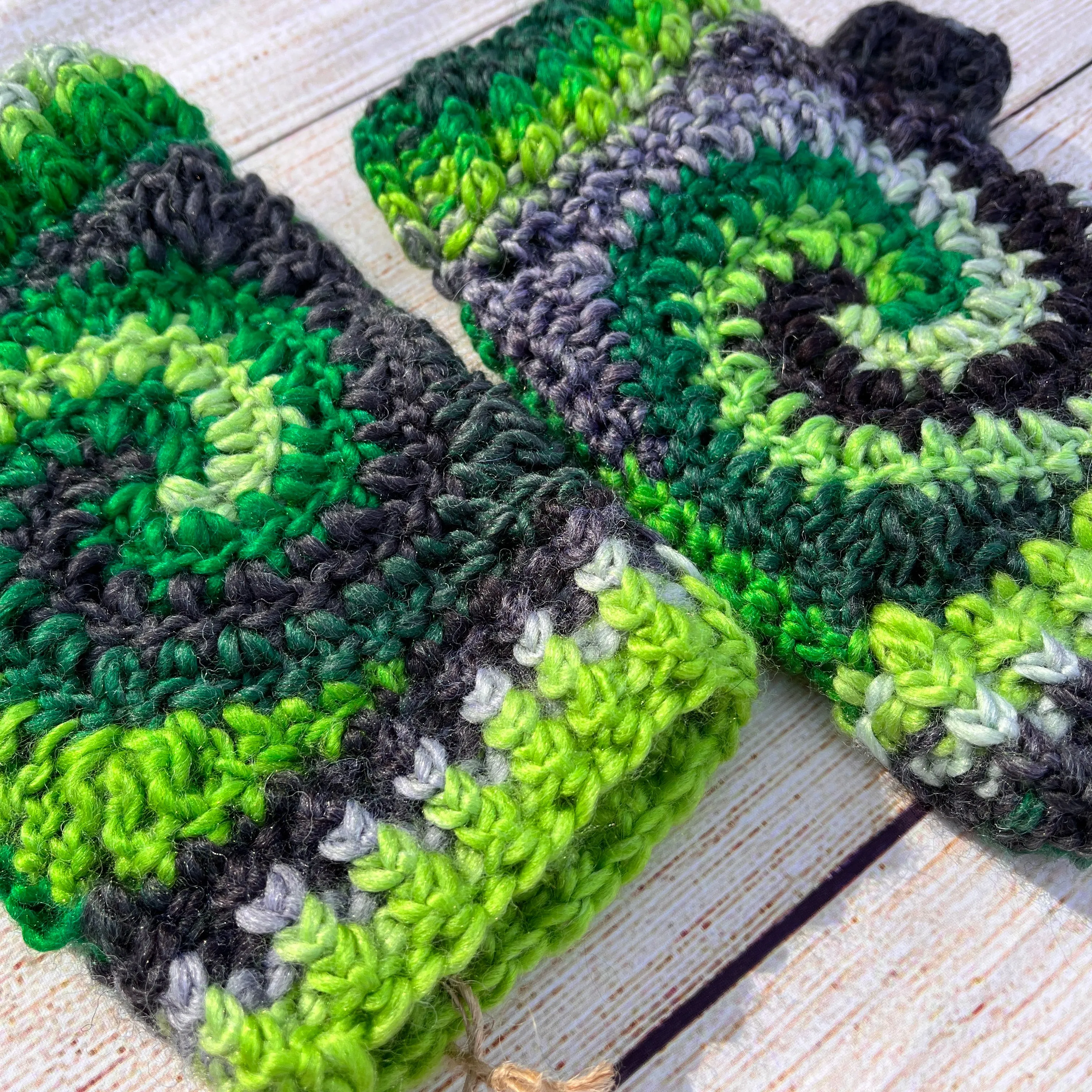 Toxic Swirl Fingerless Gloves