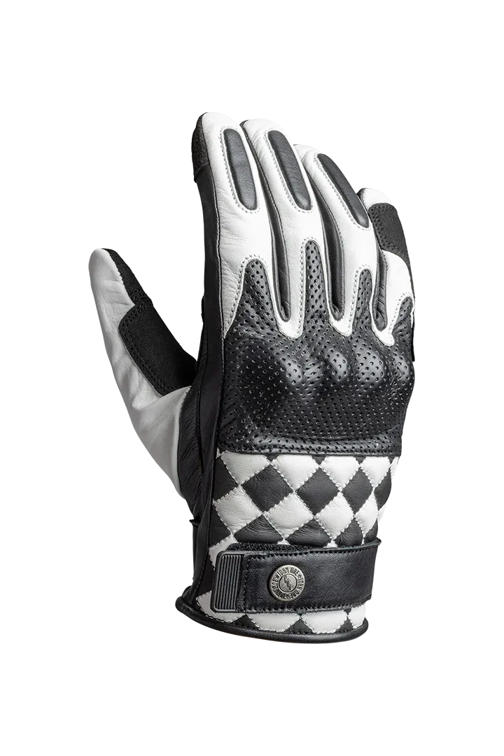 TRACKER RACE GLOVES | WHITE/BLACK