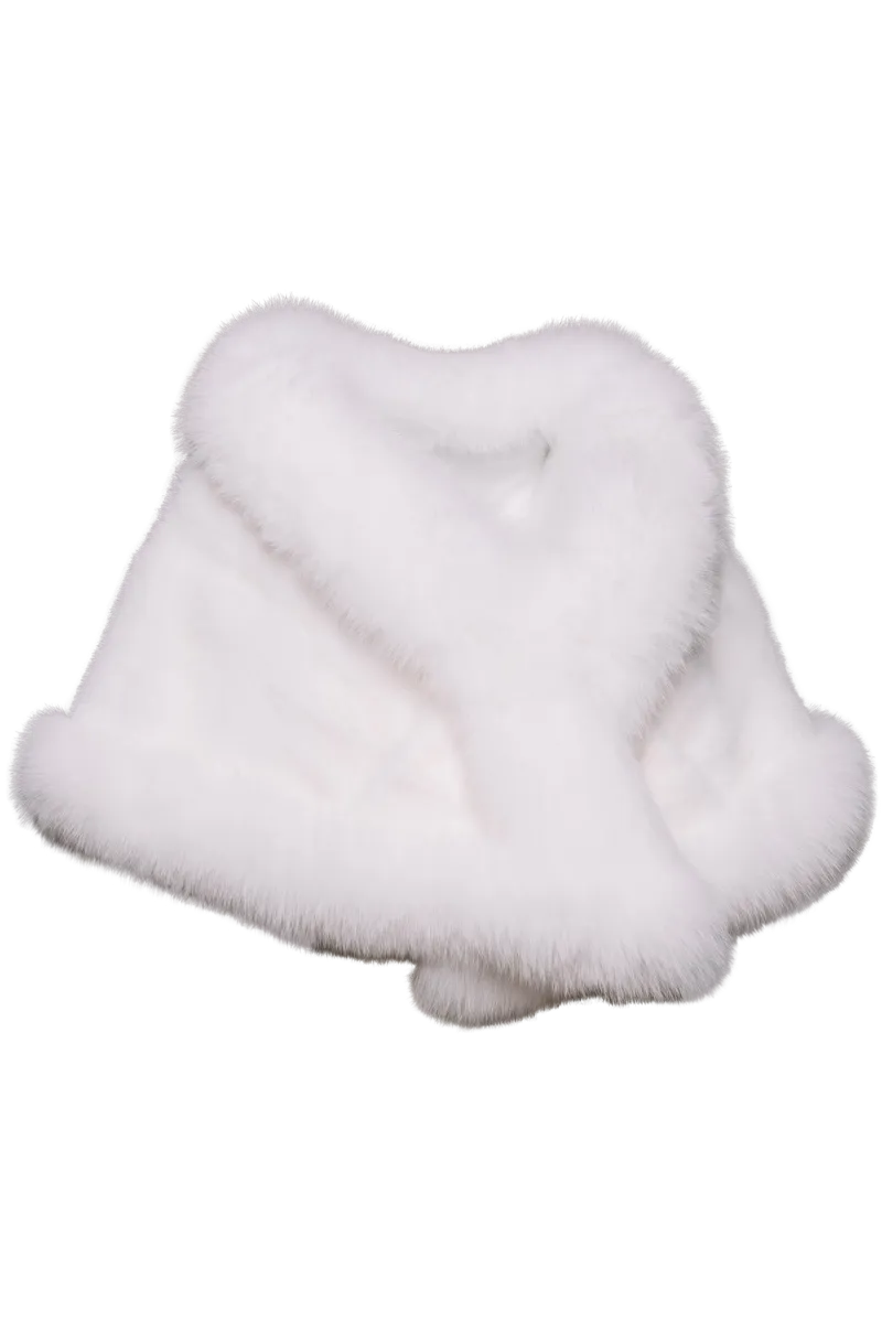 Traditional Horizontal Mink - Fox Fur Cape