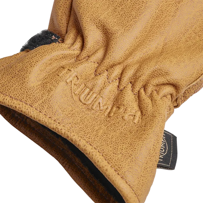 Triumph Vance Leather Gloves Gold