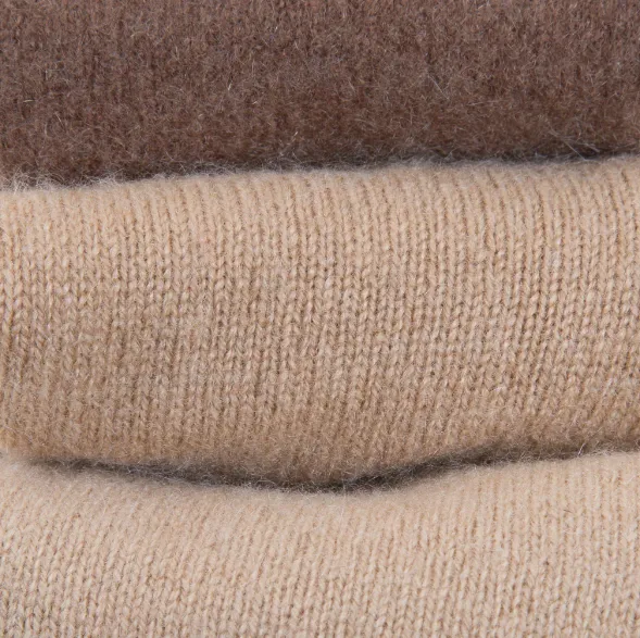 Turtle Doves Recycled Cashmere Wristwarmers - Camel
