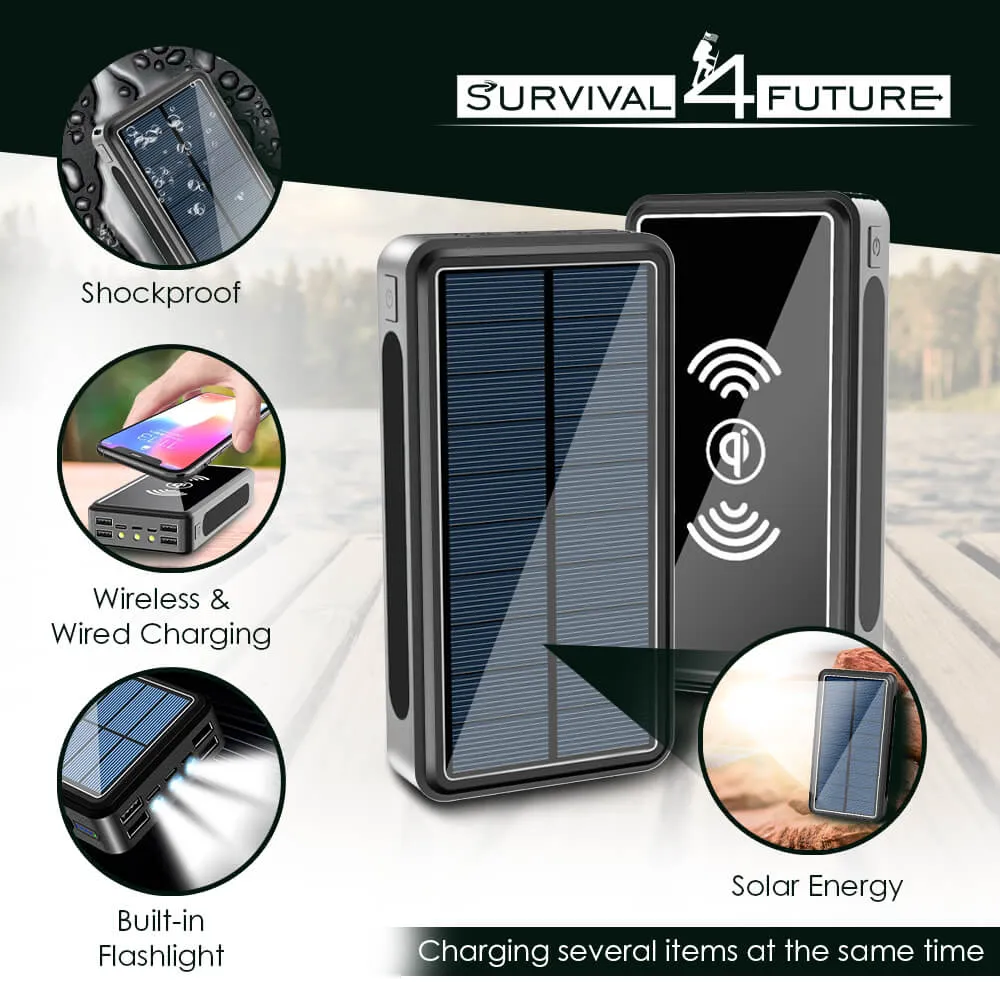 Ultimate Wireless Waterproof Solar Powerbank 50,000 mAh