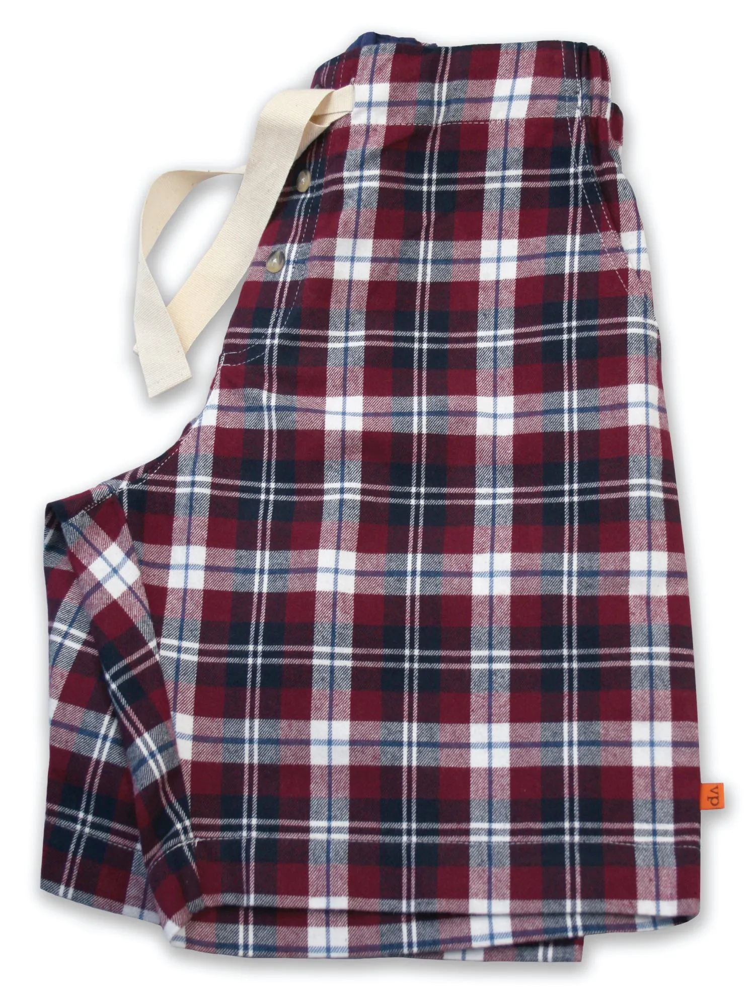Unisex 'Jordan' Burgundy Check Pyjama Lounge shorts