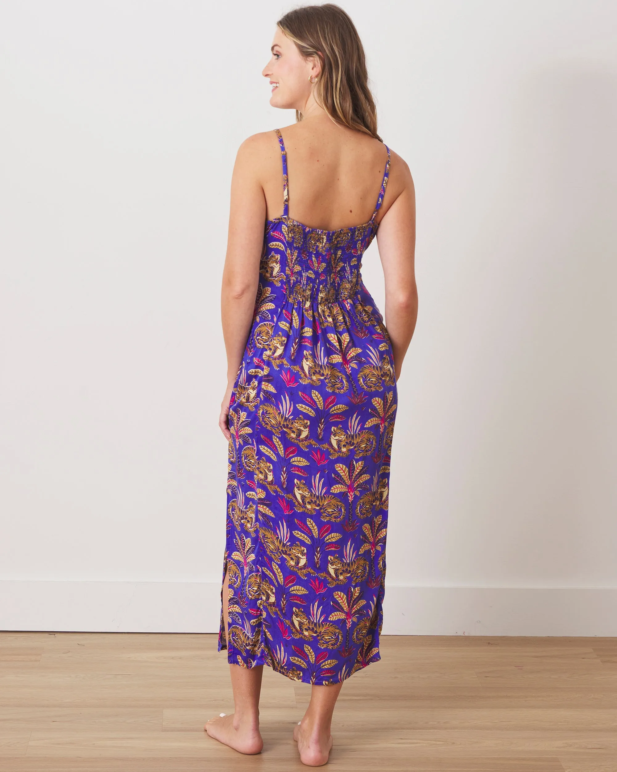 Untamed Tiger - Satin Chic to Sleep Nightie & Robe Set - Grape Soda