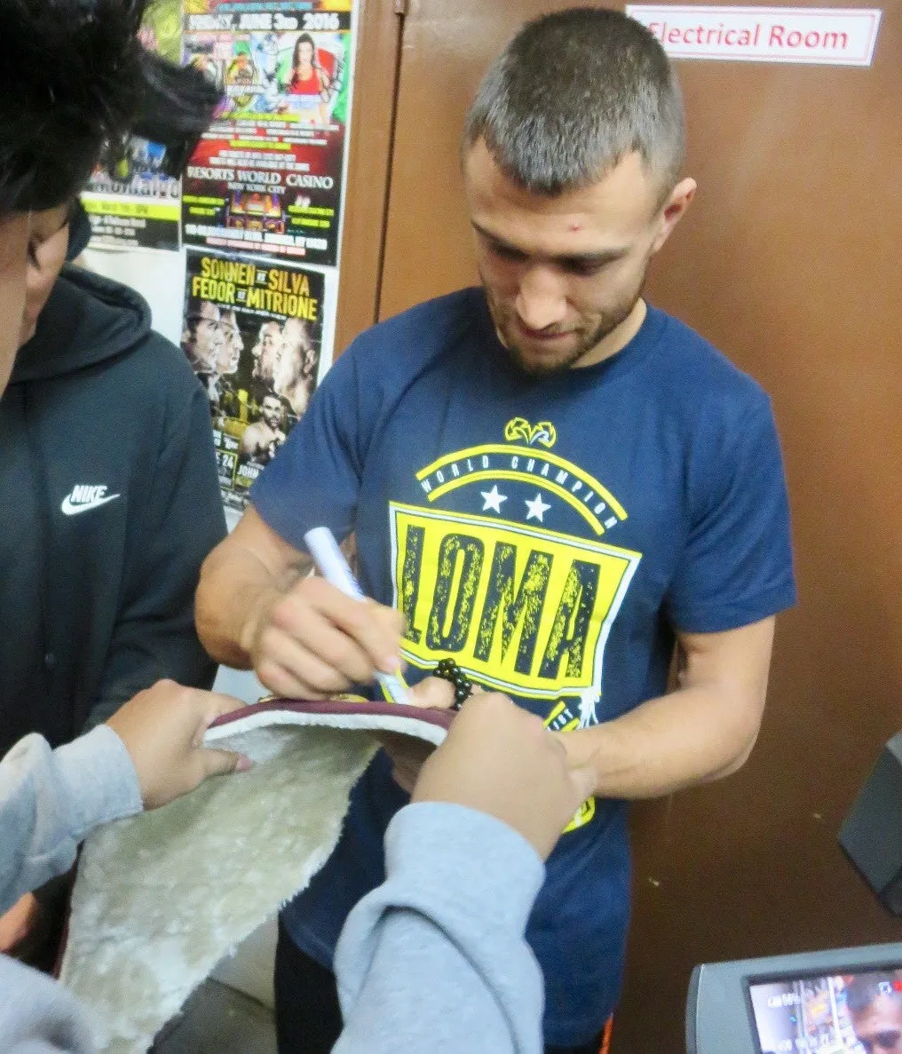 Vasyl Lomachenko Autographed Championship Boxing WBA Belt in Gold Signature