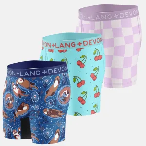 Venture Boxer Brief - Multi-Packs - Otters/Cherries/Pink Check