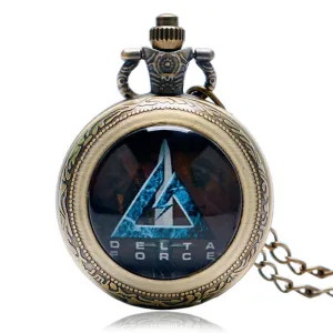 Vintage Bronze Delta Force Pocket Watch