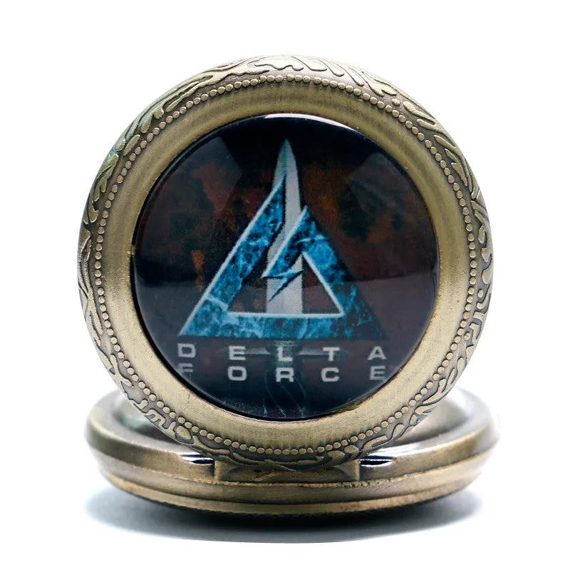 Vintage Bronze Delta Force Pocket Watch
