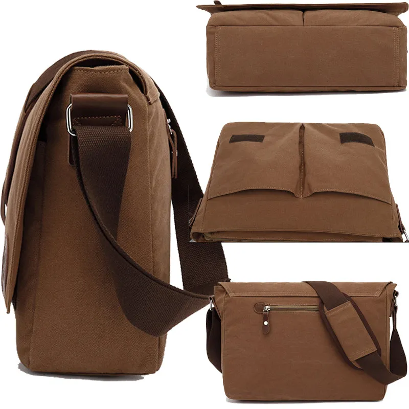 Vintage Canvas Messenger Bag 15.6 in Laptp Bag