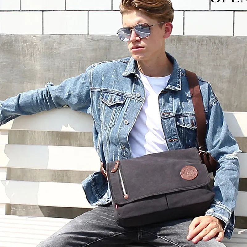 Vintage Canvas Messenger Bag 15.6 in Laptp Bag