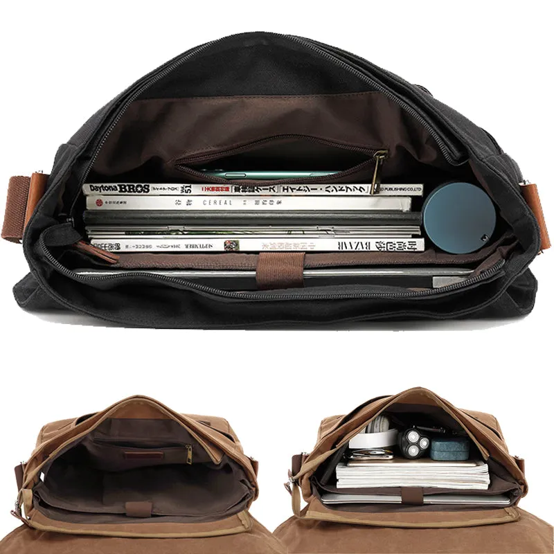 Vintage Canvas Messenger Bag 15.6 in Laptp Bag