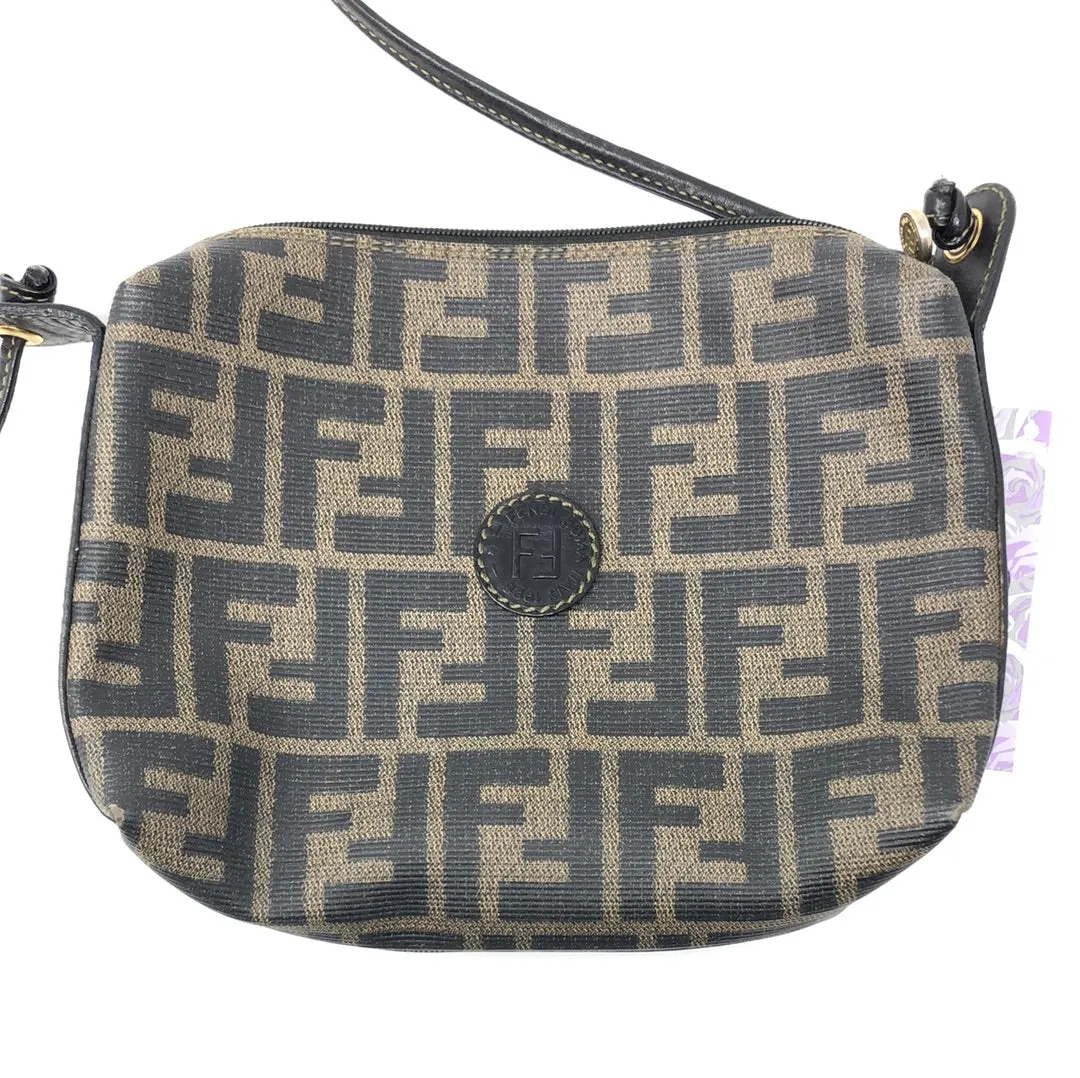 Vintage: Fendi FF Logo Top Zip Crossbody Bag