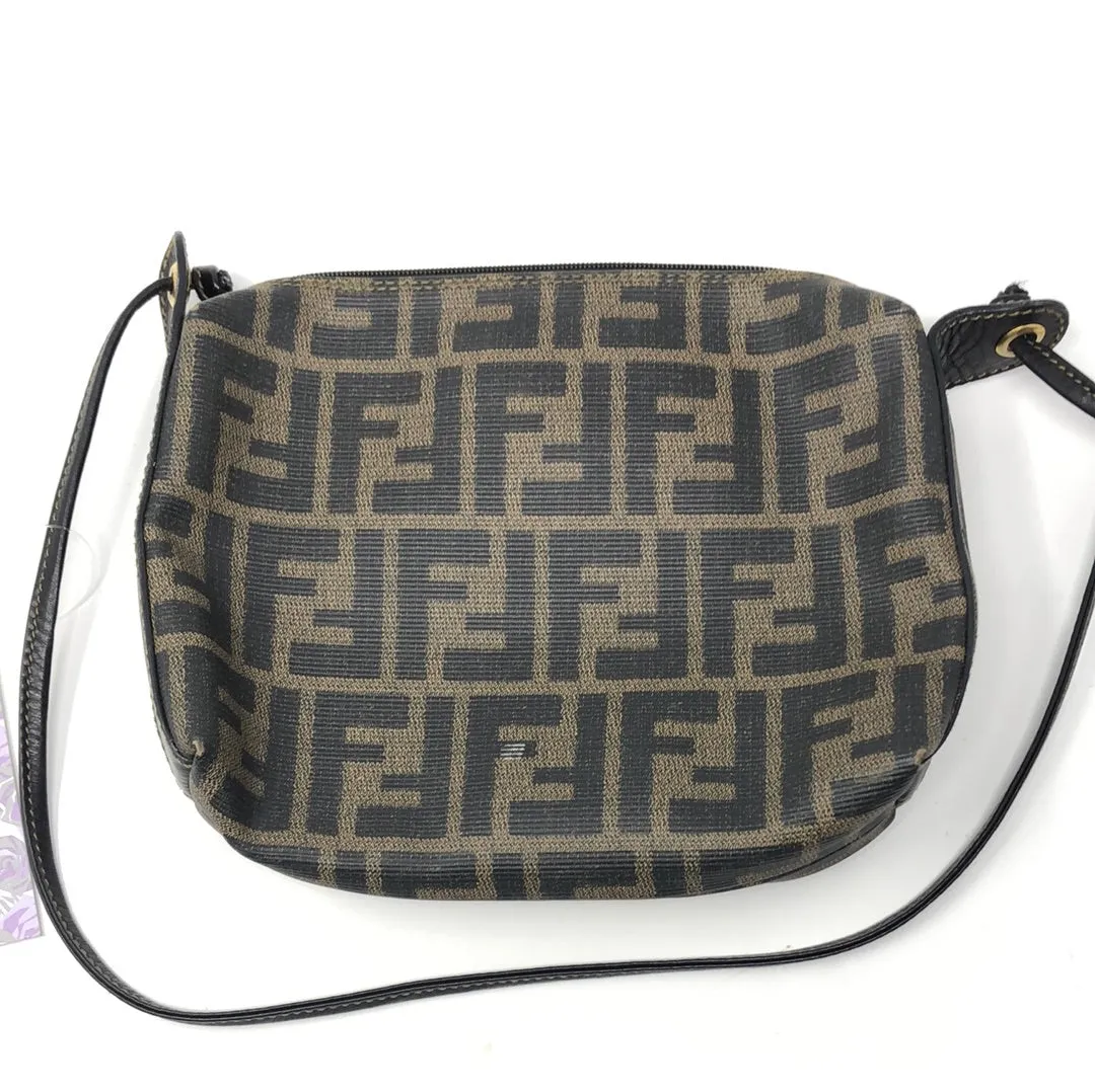 Vintage: Fendi FF Logo Top Zip Crossbody Bag