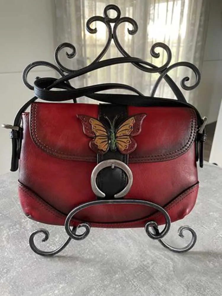 Vintage Handmade Soft Butterfly Durable Handbag