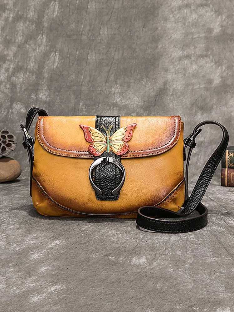 Vintage Handmade Soft Butterfly Durable Handbag