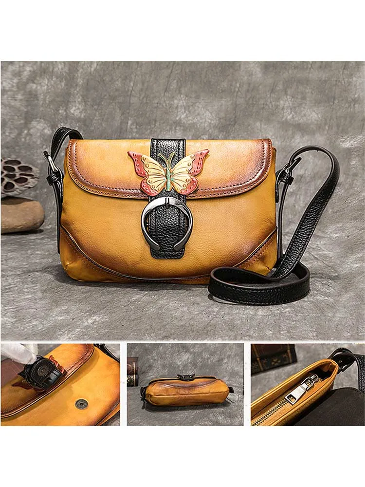 Vintage Handmade Soft Butterfly Durable Handbag