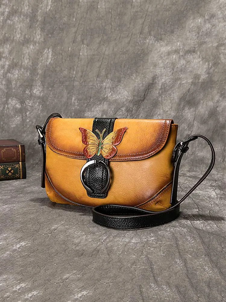 Vintage Handmade Soft Butterfly Durable Handbag