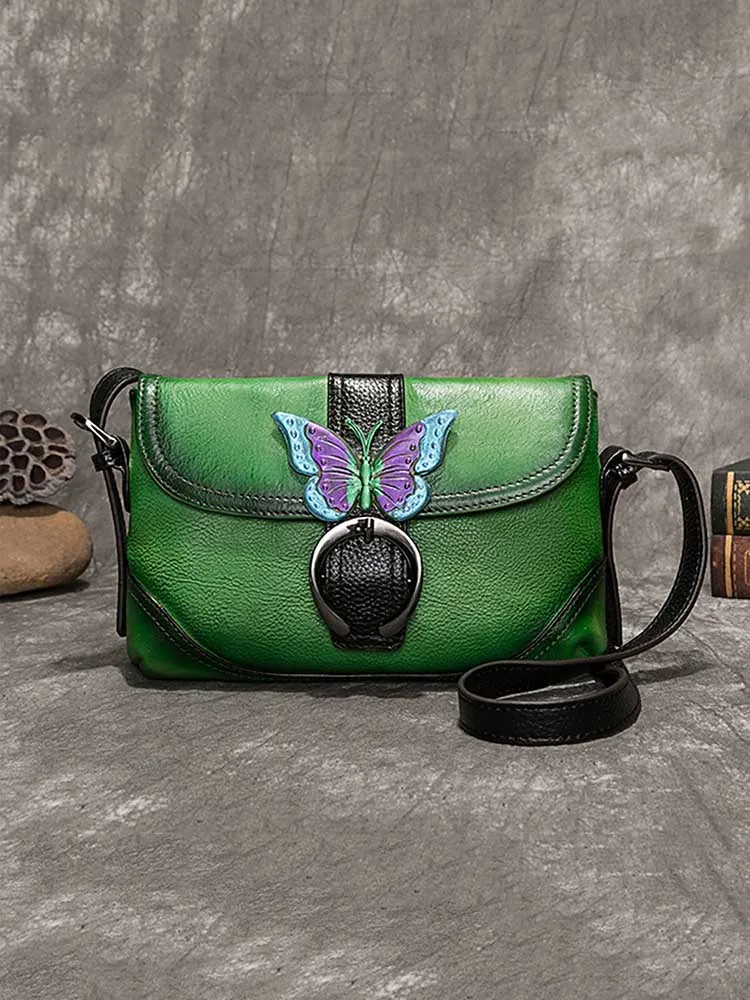 Vintage Handmade Soft Butterfly Durable Handbag