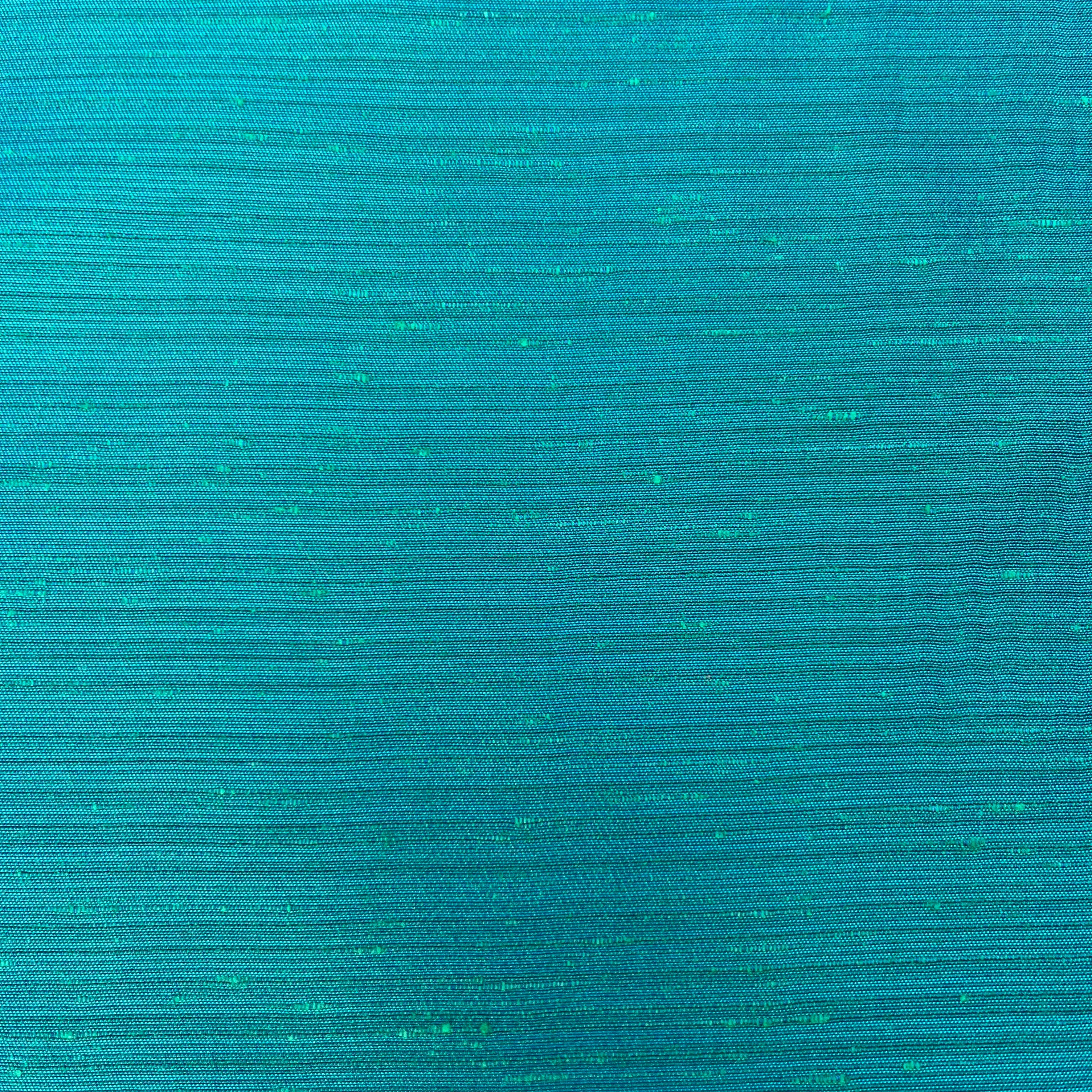Vintage IKEA bag - green stripes and green silk with sea blue lining