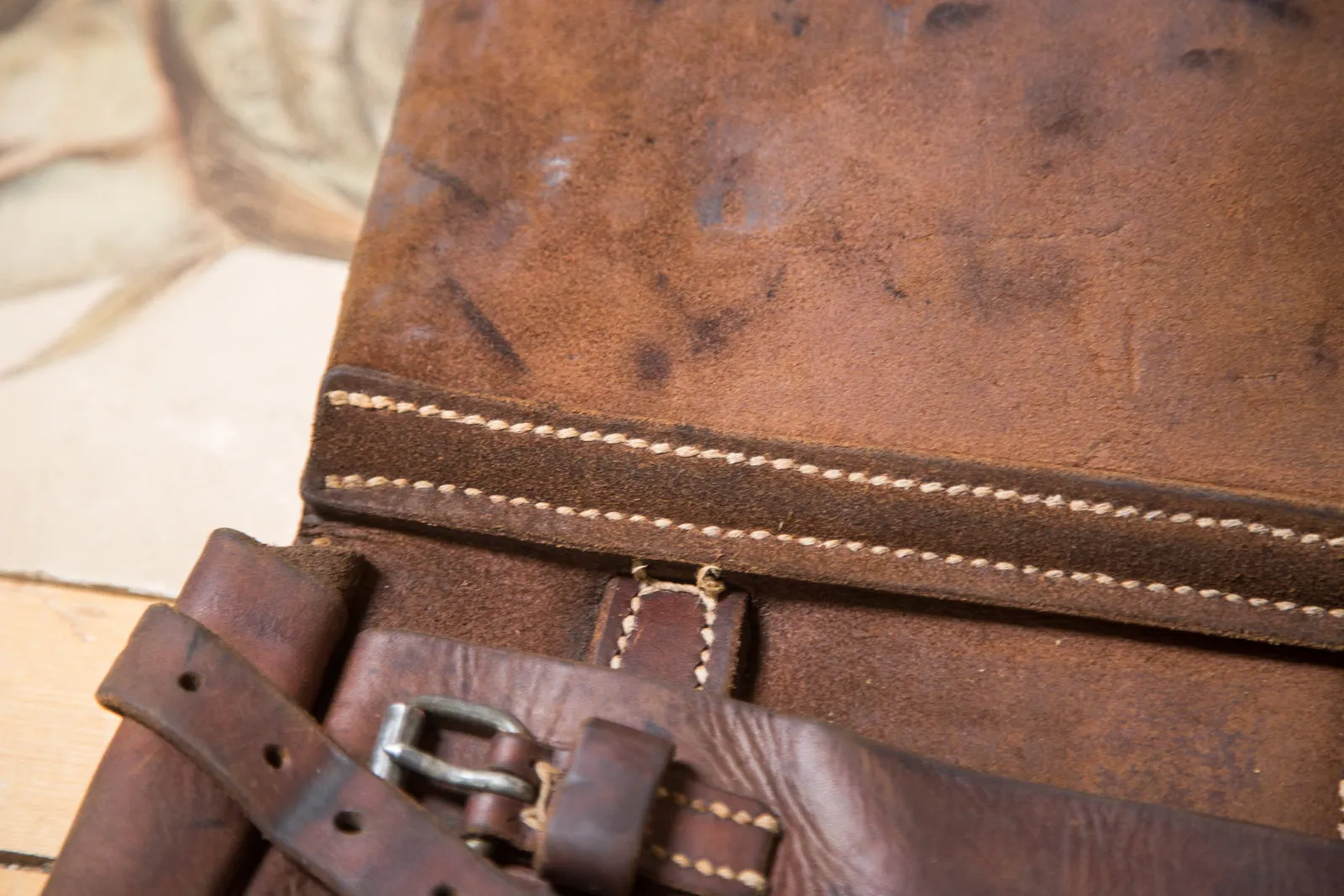 Vintage Leather Messenger Bag