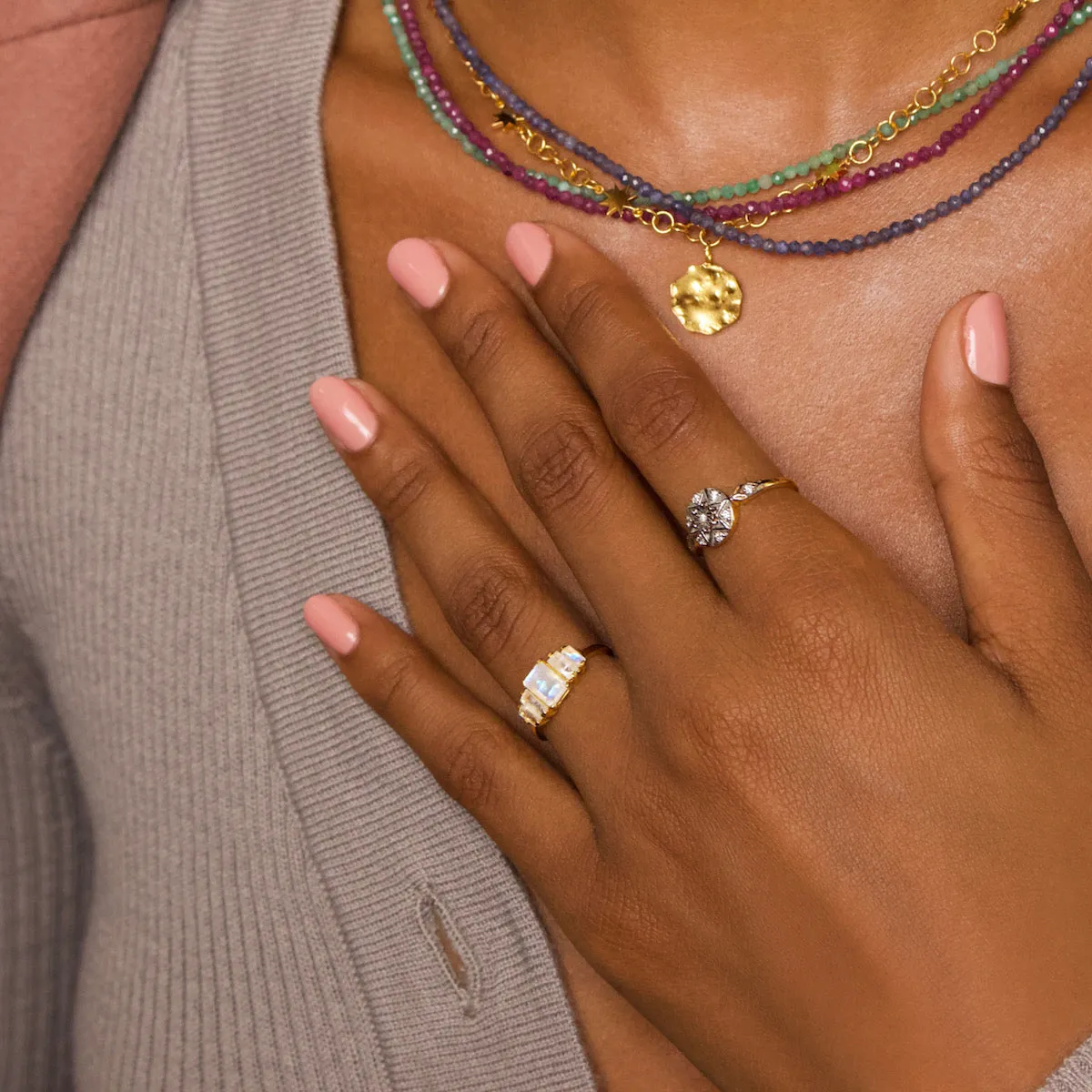 Vintage Star Compass Ring