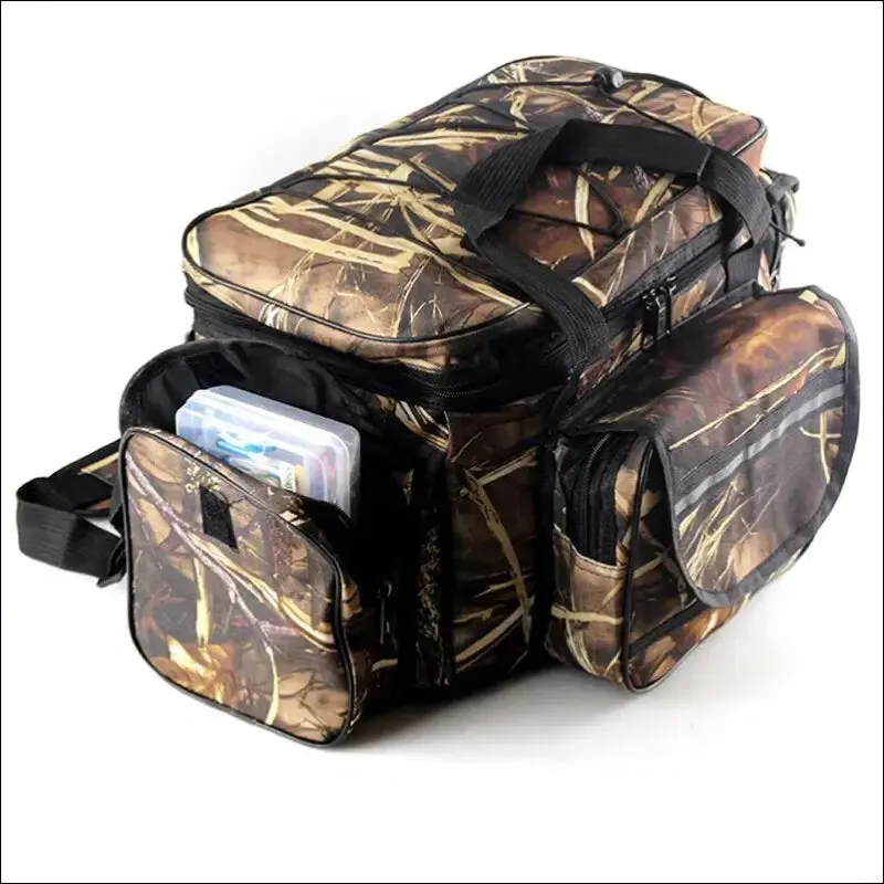 Waterproof fishing bag nylon large capacity multi purpose fishing tackle two layer waterproof