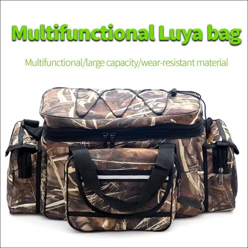 Waterproof fishing bag nylon large capacity multi purpose fishing tackle two layer waterproof