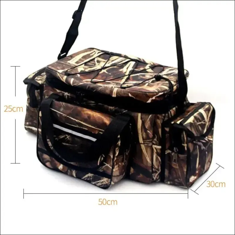 Waterproof fishing bag nylon large capacity multi purpose fishing tackle two layer waterproof