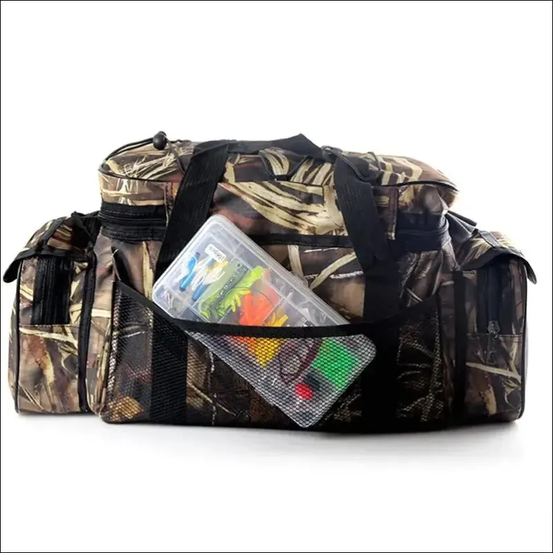 Waterproof fishing bag nylon large capacity multi purpose fishing tackle two layer waterproof