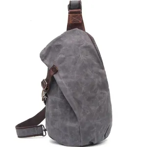 Waterproof Sling Backpack Waxed Canvas Crossbody Bag Casual Daypacks