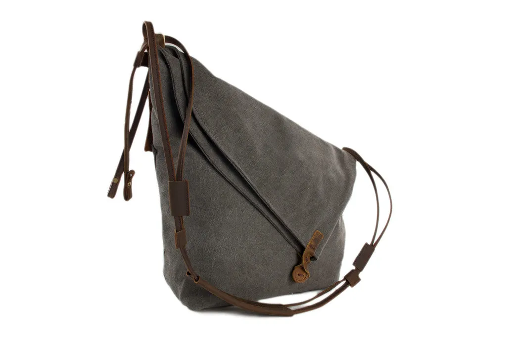Waxed Canvas Messenger Bag Crossbody Bag Shoulder Bag Satchel Bag