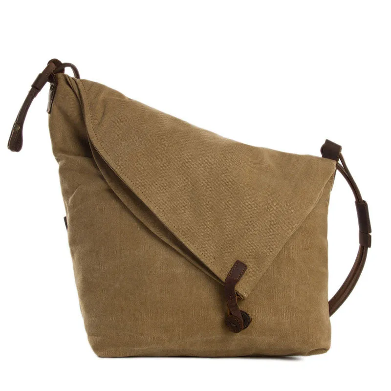 Waxed Canvas Messenger Bag Crossbody Bag Shoulder Bag Satchel Bag