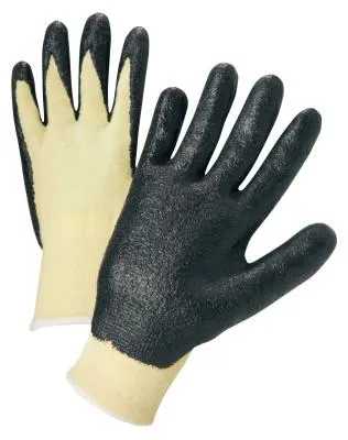 West Chester Nitrile Coated Kevlar Gloves, Small, Yellow/Black, 713KSNF/S