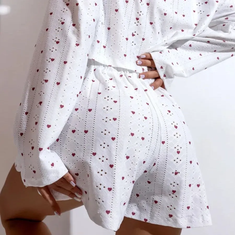 White Pajama Heart
