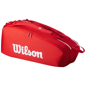 Wilson Super Tour Red 6 Racket Bag (2025)