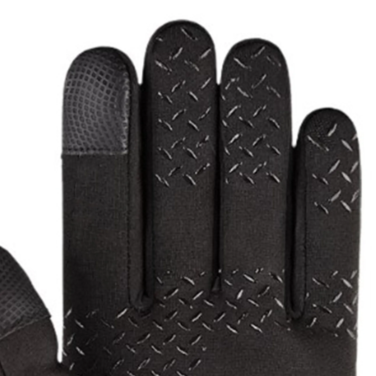 Winter Men Gloves Touch Screen Windproof Waterproof Brushed Gloves For Outdoor Sports Activities Skiing Black L