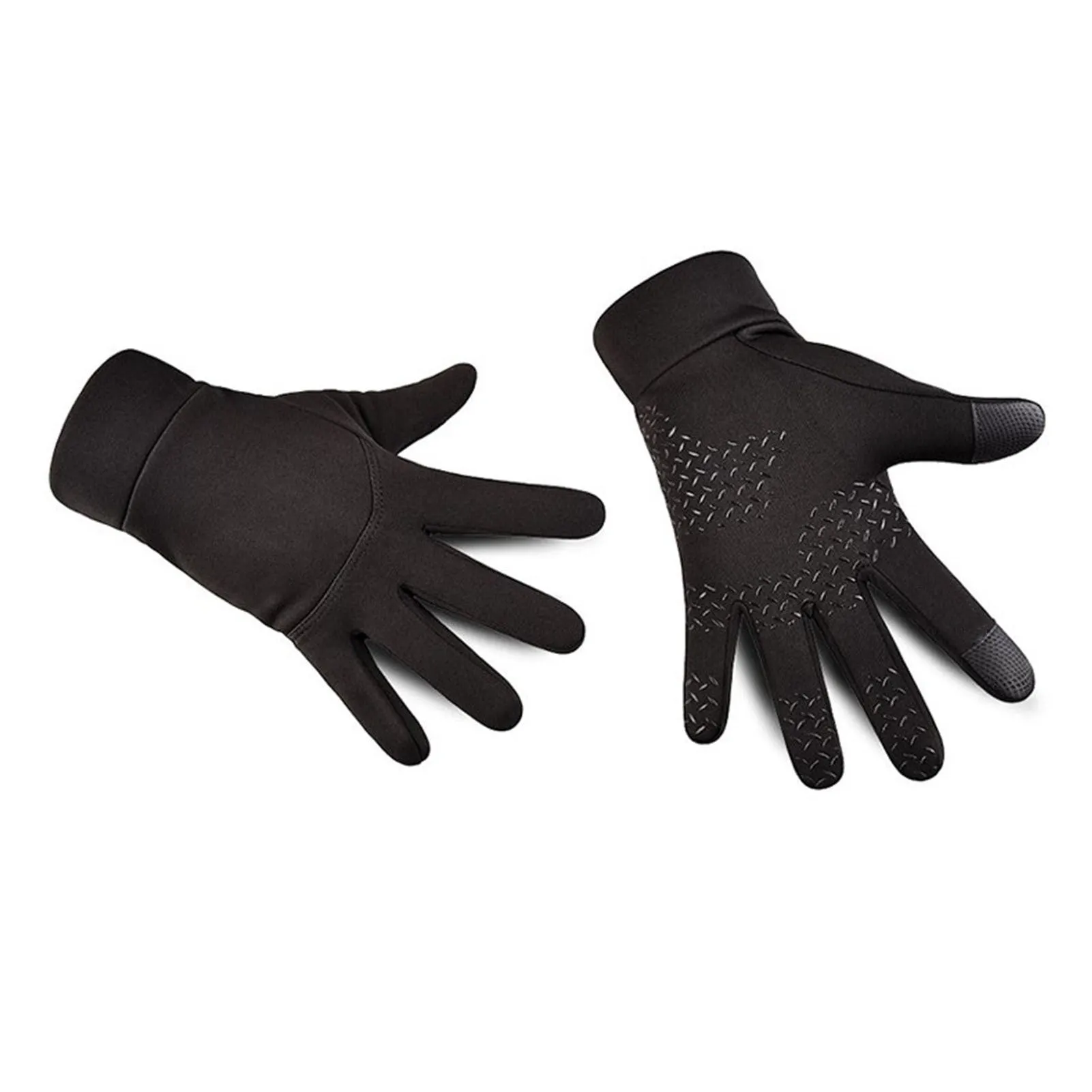 Winter Men Gloves Touch Screen Windproof Waterproof Brushed Gloves For Outdoor Sports Activities Skiing Black L