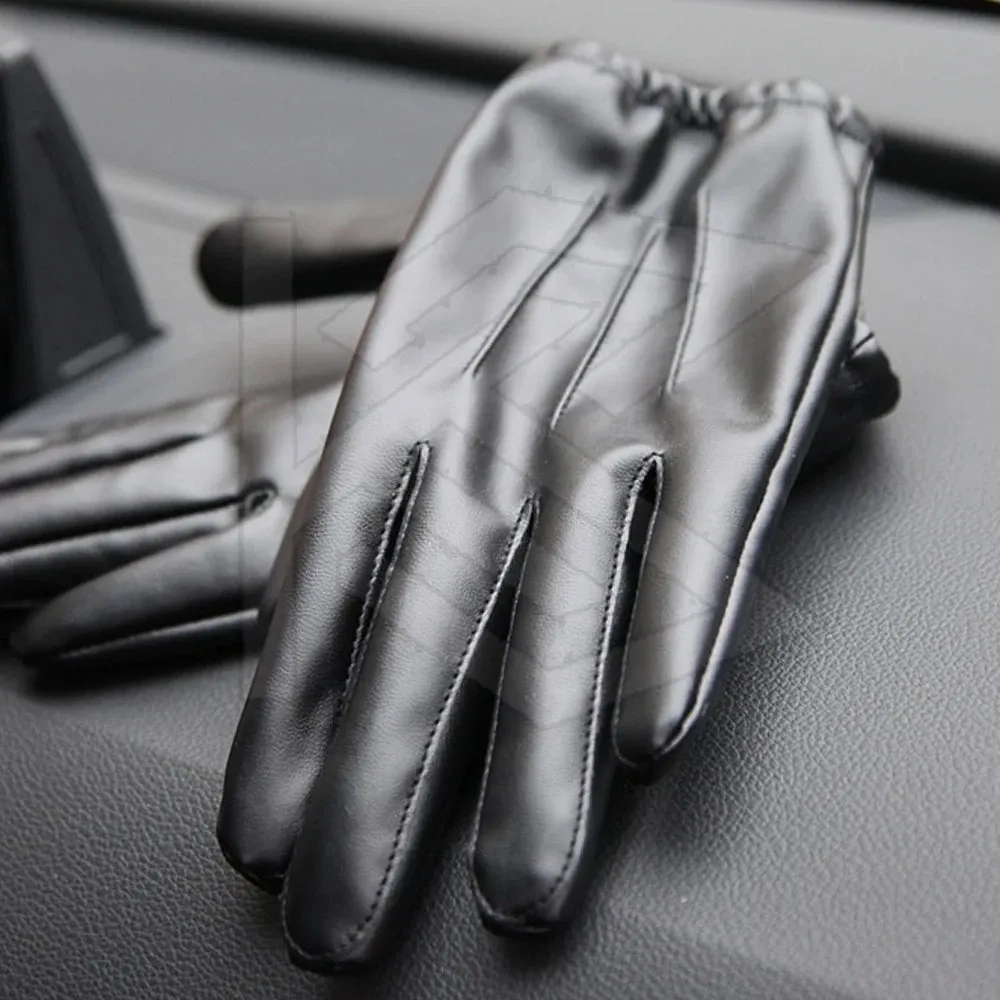 Winter PU Leather Gloves - Touchscreen Cashmere-Lined