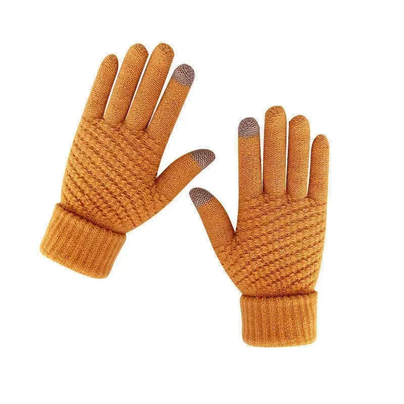 Winter Warm Knit Gloves – Touchscreen Compatible
