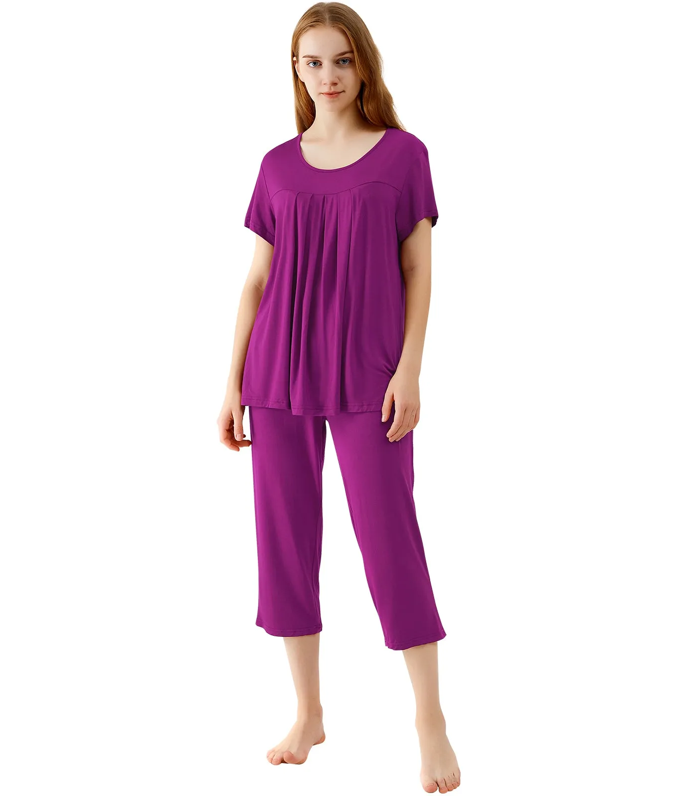 WiWi Bamboo Women's Pleated Loungewear