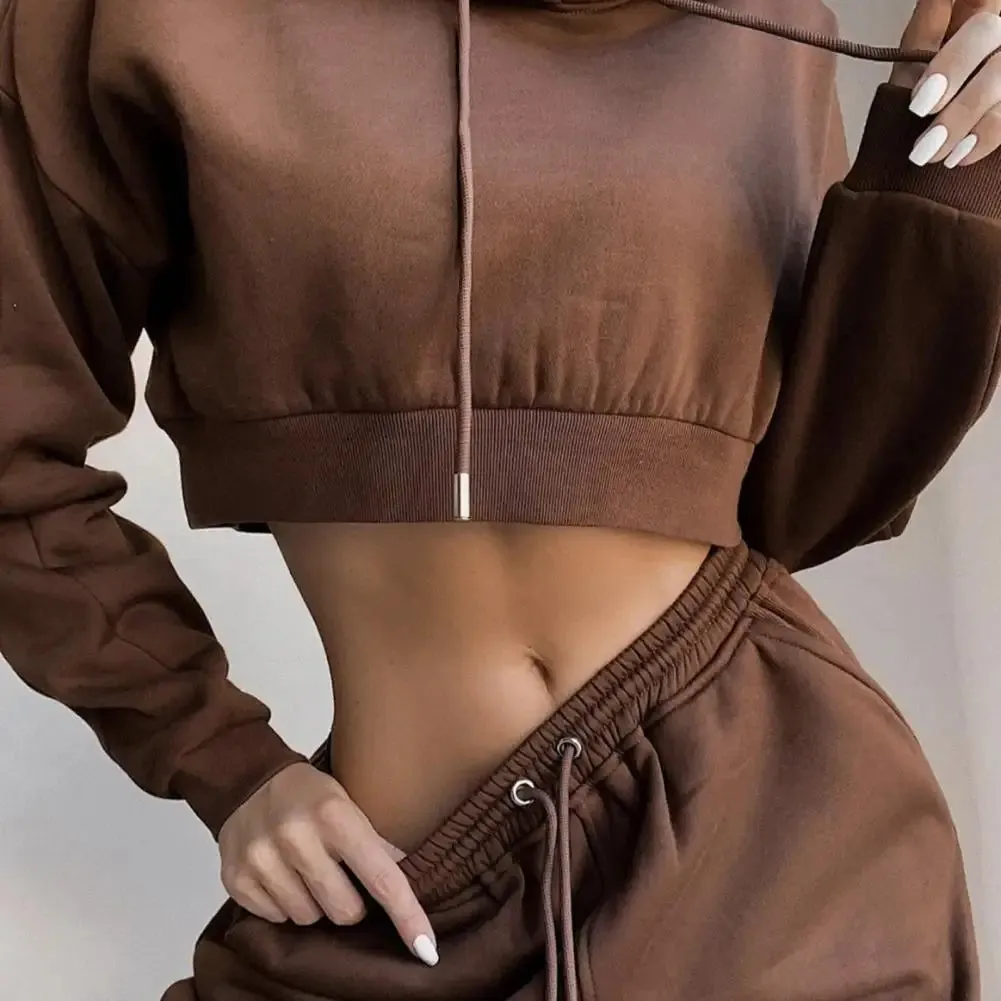Women's 2 Piece Set Casual Sport Outfits Tracksuit With Hoodie - Breathable and Stylish