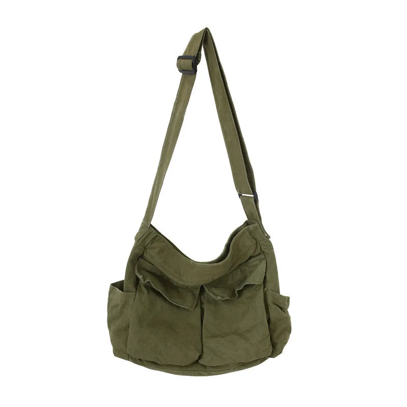 Women's & Men's Tooling Style Canvas For And Class Street Large Capacity Artistic Bags