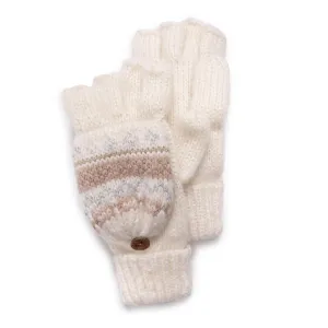 Women's Mixed Yarn Flip Mittens